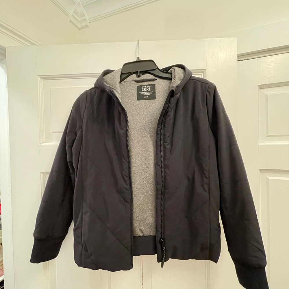 Girls Black Jacket with Gray Lining